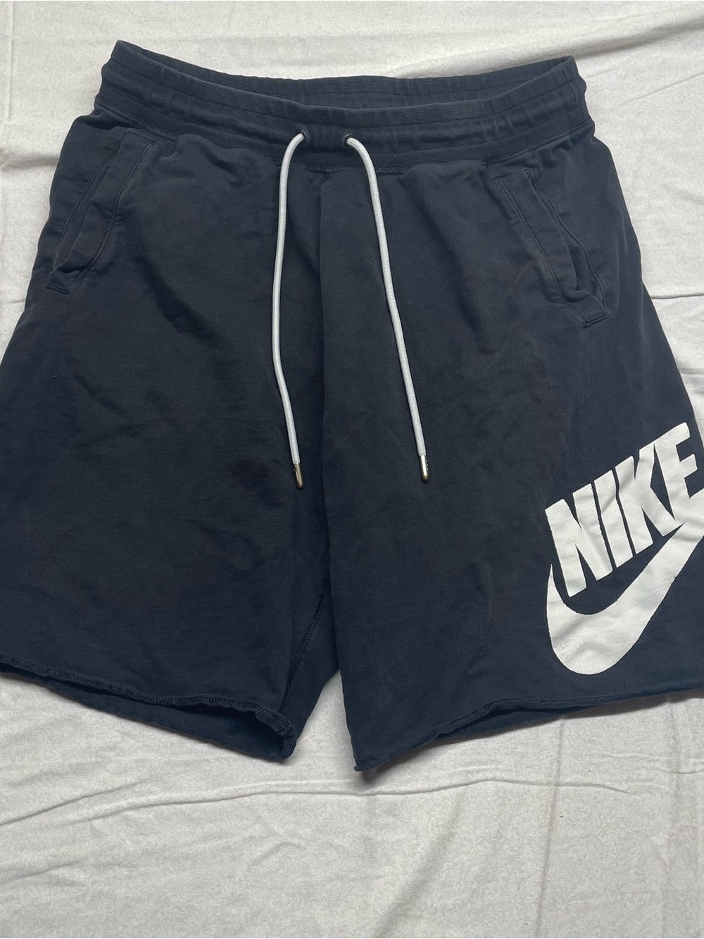 Nike Black Athletic Shorts with White Logo